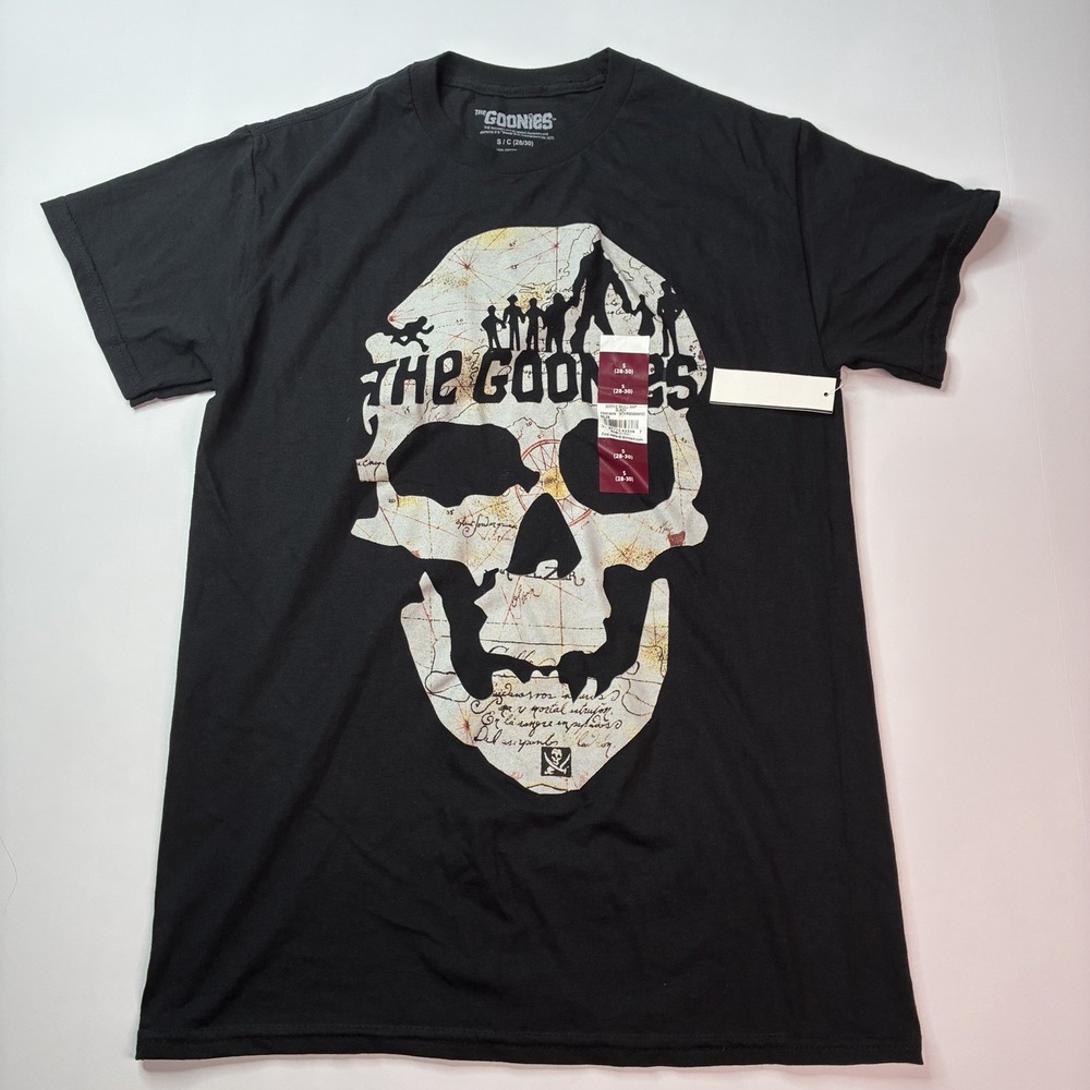 Hybrid Apparel The Goonies Skull Graphic T-shirt Men's Size S Small Black Cotton